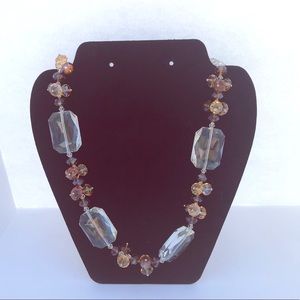 Sparkly glass statement necklace